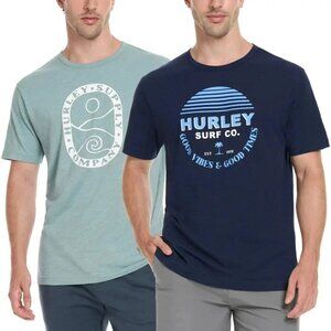 Hurley Men's L 2-Pack Graphic Tee Classic Fit 100% Cotton N0515